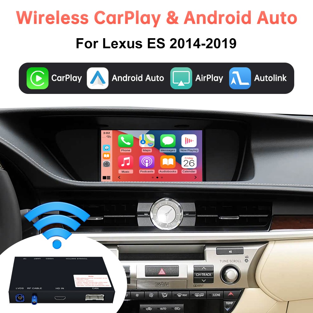 Wireless Carplay Android Auto Module For Lexus ES 2014-2019 Mirror Link AirPlay