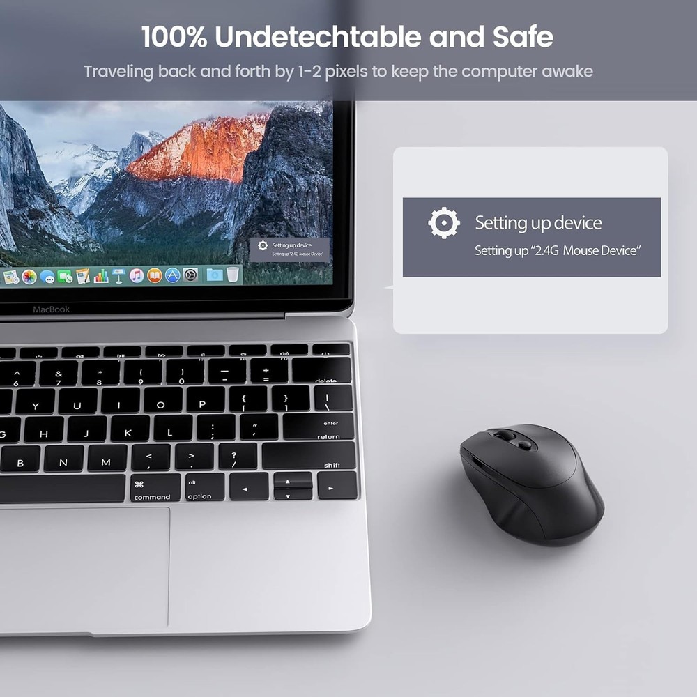 USB Mouse Jiggler - Keeps Your Computer Awake, Drive-Free Plug & Play Solution