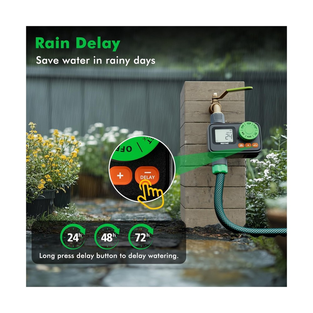 RESTMO Sprinkler Timer, Programmable Water Timer for Garden Hose, A... Fast Ship