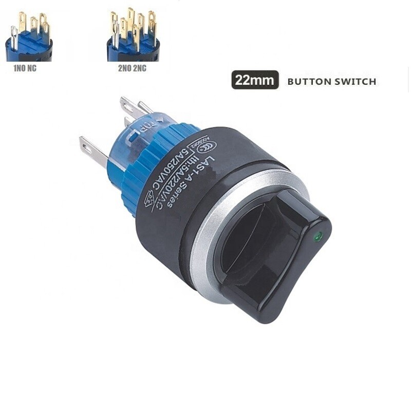 22mm Two/Three Position Maintain/Return1NO1NC/2NO2NC LED Plastic selector switch
