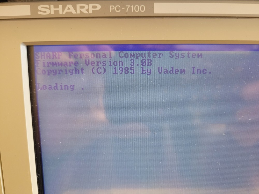 VINTAGE SHARP PC-7100 Personal Computer RARE MS DOS PC Works Great