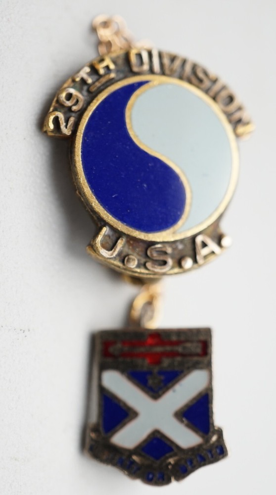 WWII Sterling 29th Infantry Division - 276th Engineer Battalion Home Front Pins