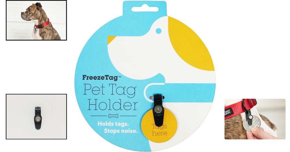 Universal Dog Tag Silencer & Connector in Graphite - Silent Playtime Solution