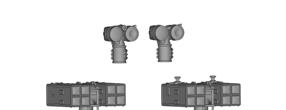 EV Model 3D Printing 1/700 Mk95 Mission Launching System Mk95 Illuminator