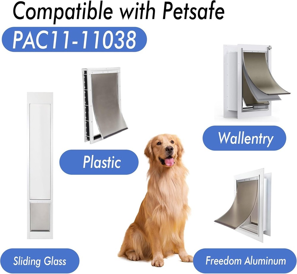 2PACK PAC11-11038 Replacement Flap with Screws,Medium Dog Door Replacement Flaps