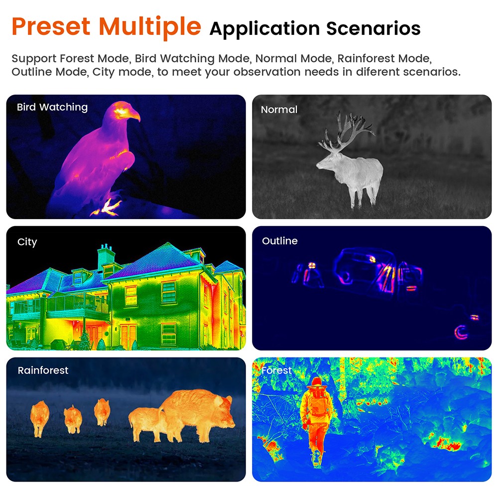 GTMEDIA Thermal Monocular for Hunting 384x288 (AI Super Resolution) 50Hz 8×Zoom