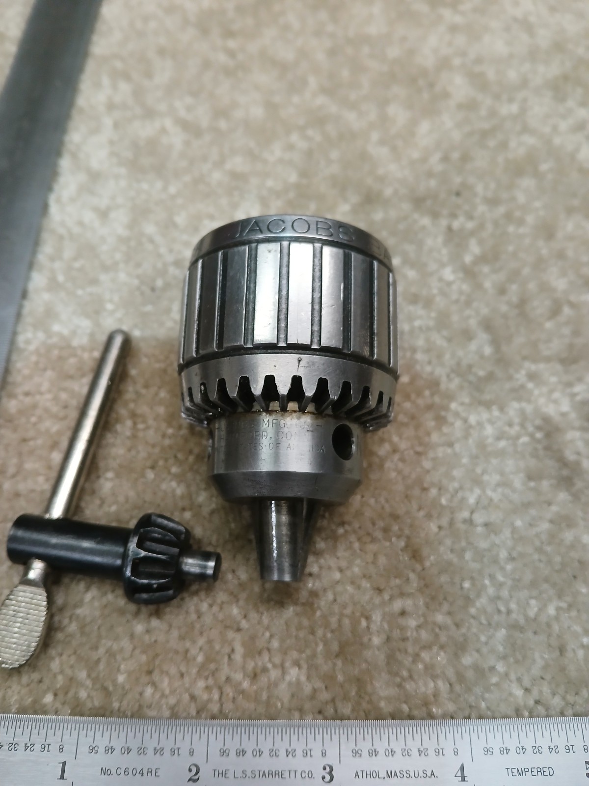 JACOBS 11N BALL BEARING SUPER DRILL CHUCK 0-3/8" 0-10mm CAP JACOBS TAPER #2 JT2