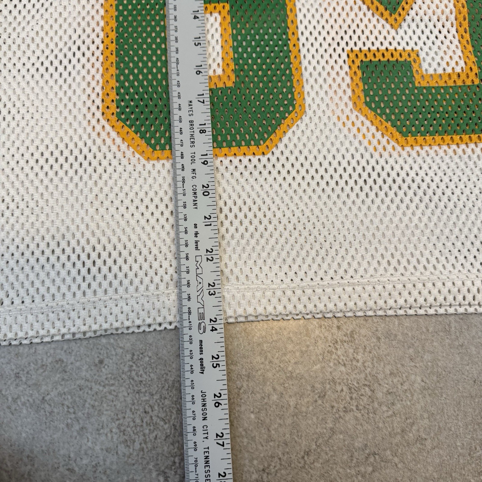 Vintage 80s Boxy Cropped Mesh Practice Football Jersey 2XL White Panthers #65