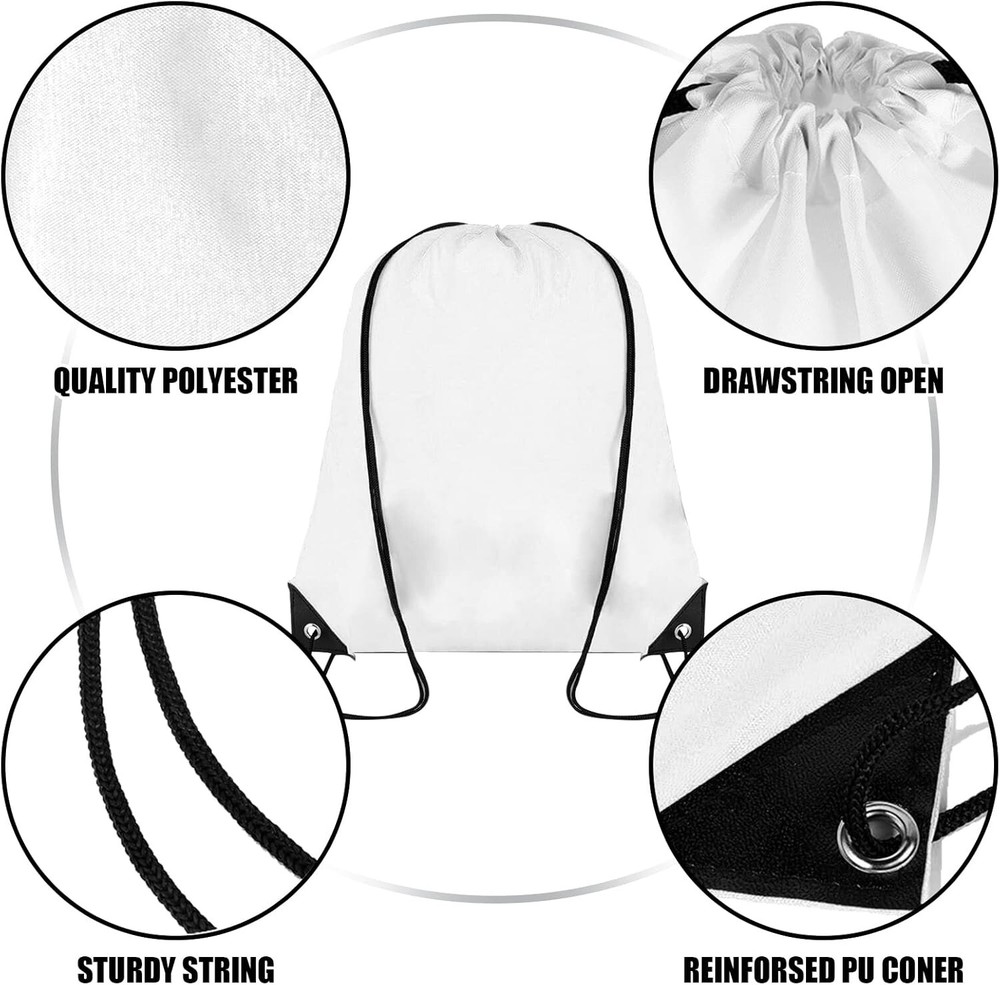 Customizable 40-Pack Drawstring Backpacks - Perfect for Team & Party Events