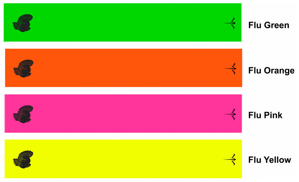 White Water Archery Solid Fluorescent Neon Turkey Silhouette Arrow Wraps 15pc