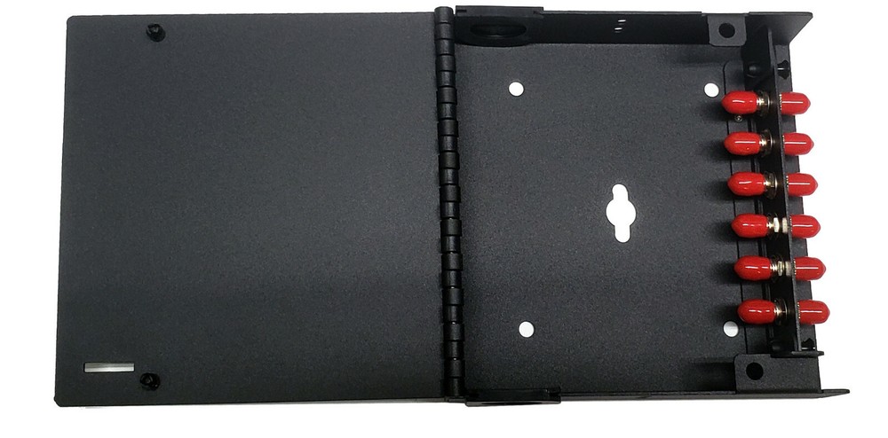 6 Fiber Wall Mount w/ 6 ST/UPC Simplex Adapters, SInglemode/Multimode Patch Only