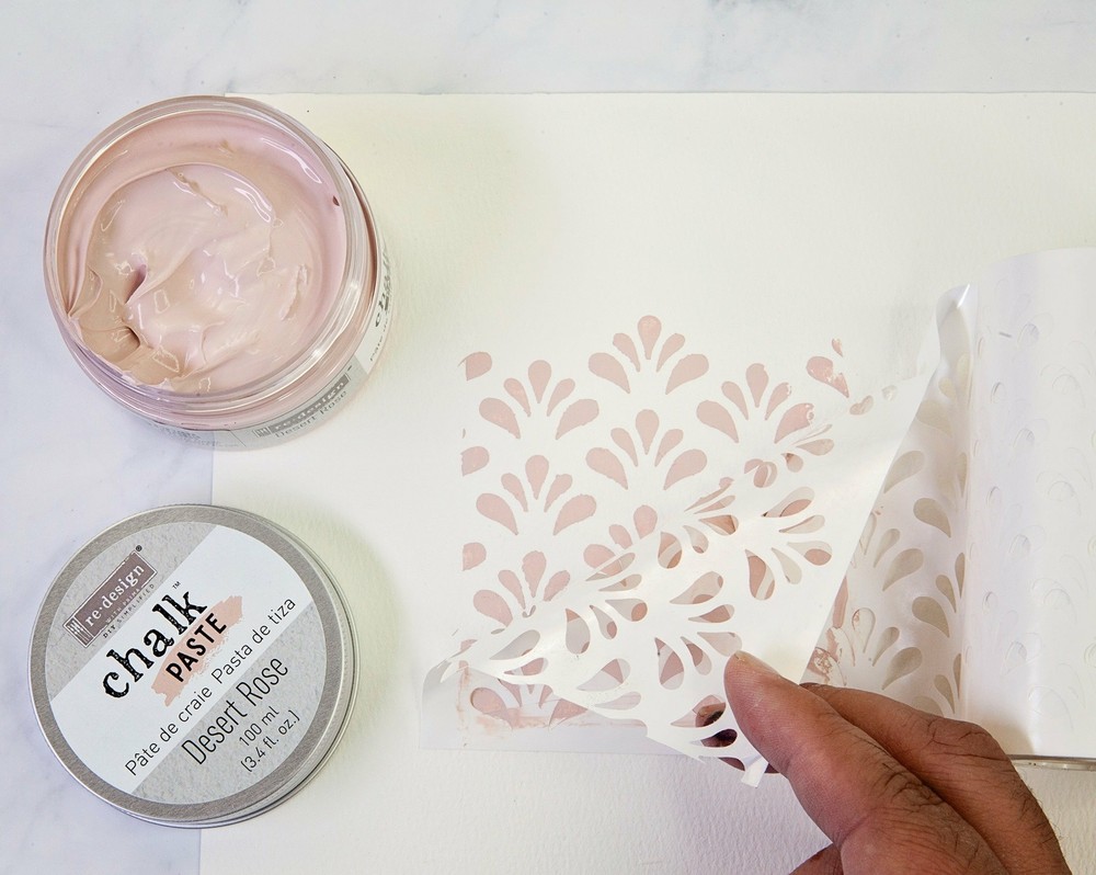 Desert Rose | Chalk Paste | Redesign with Prima | Stencil Paste Paint