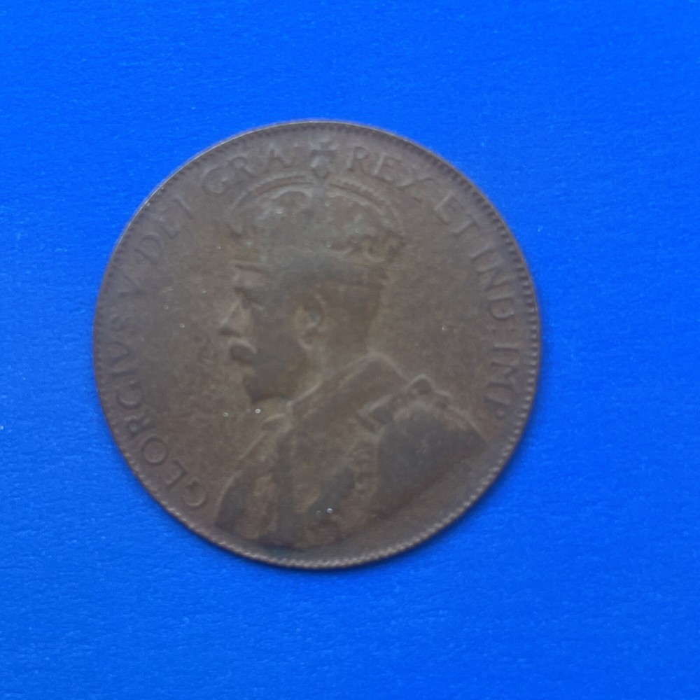 1919 NEWFOUNDLAND LARGE CENT “RARE ERROR” THIN PLANCHET STRIKE F-VF DETAILS