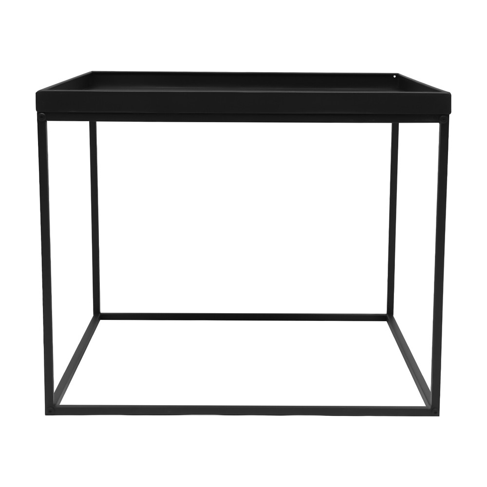 24" Square Table Metal Frame Table Portable Office Side End Table Camping Table