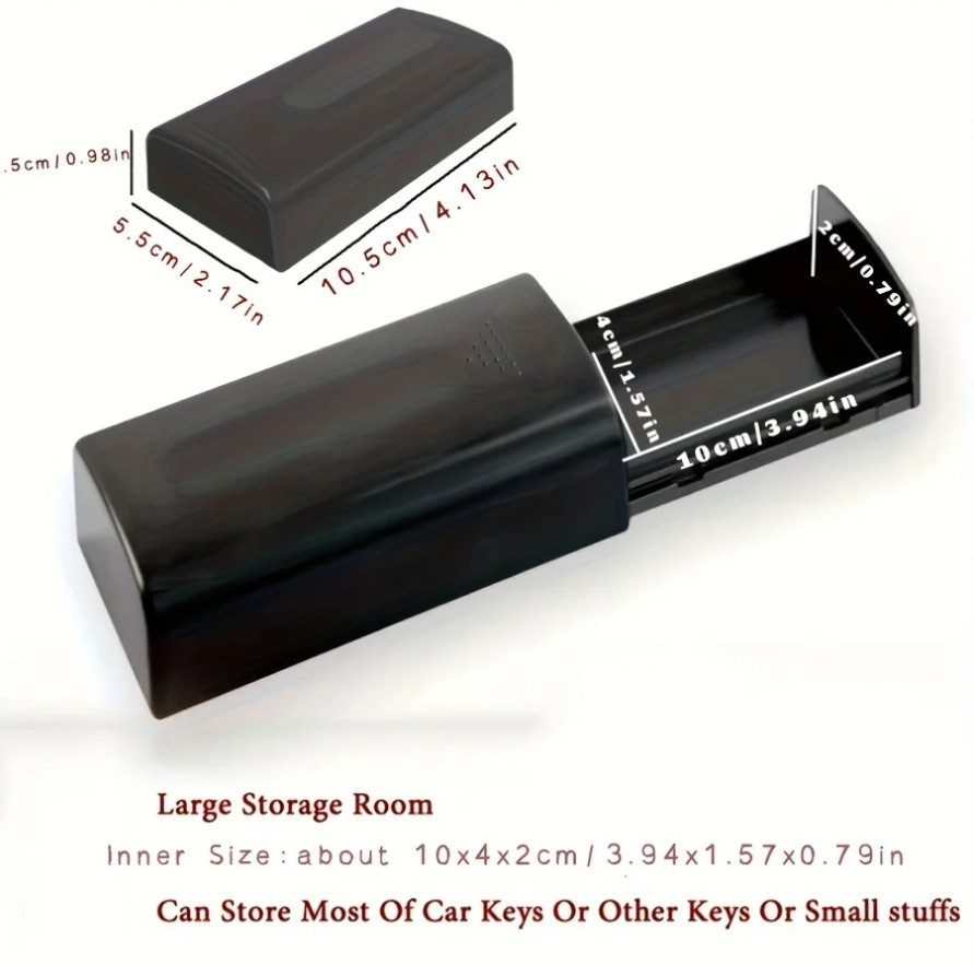 1pc Magnetic Car Key Holder Hidden Storage Safe Box Outdoor Secret Stash - NEW