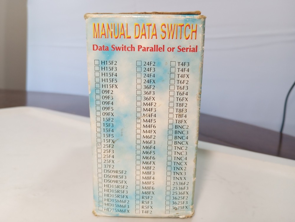 Vintage Manual Data Switch in original packaging not tested