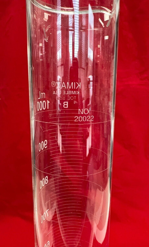 KIMAX KIMBALL 20002 - 1000 mL Graduated Cylider Class B