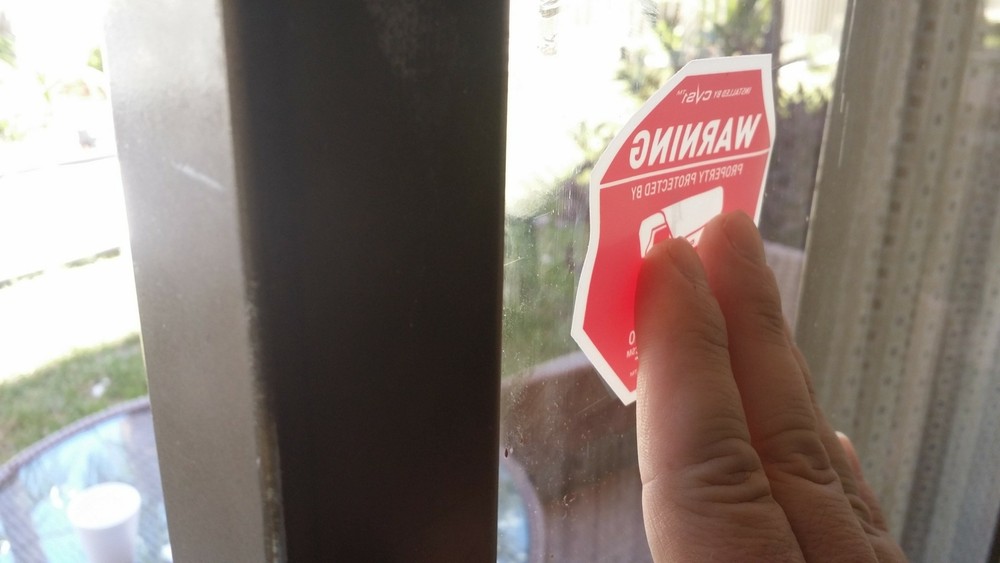 6 Security Camera CCTV Surveillance Warning Home Security Decals STATIC CLING