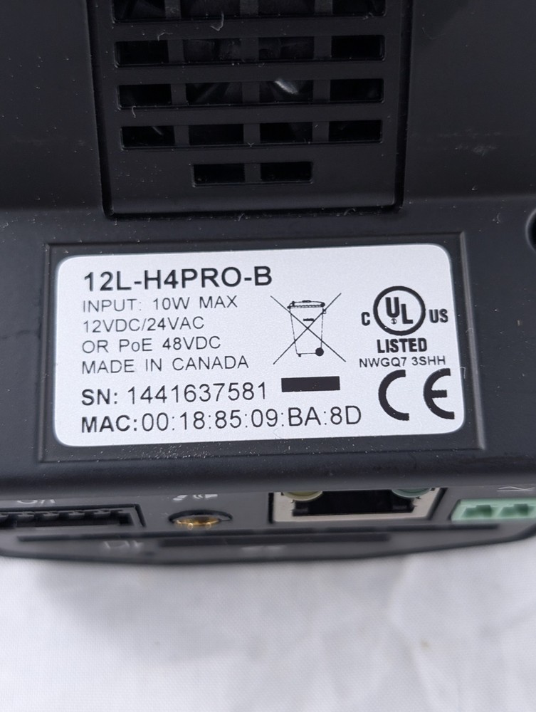 Avigilon 12L-H4PRO-B IP Security Camera w/ Self-Learning Video Analytics