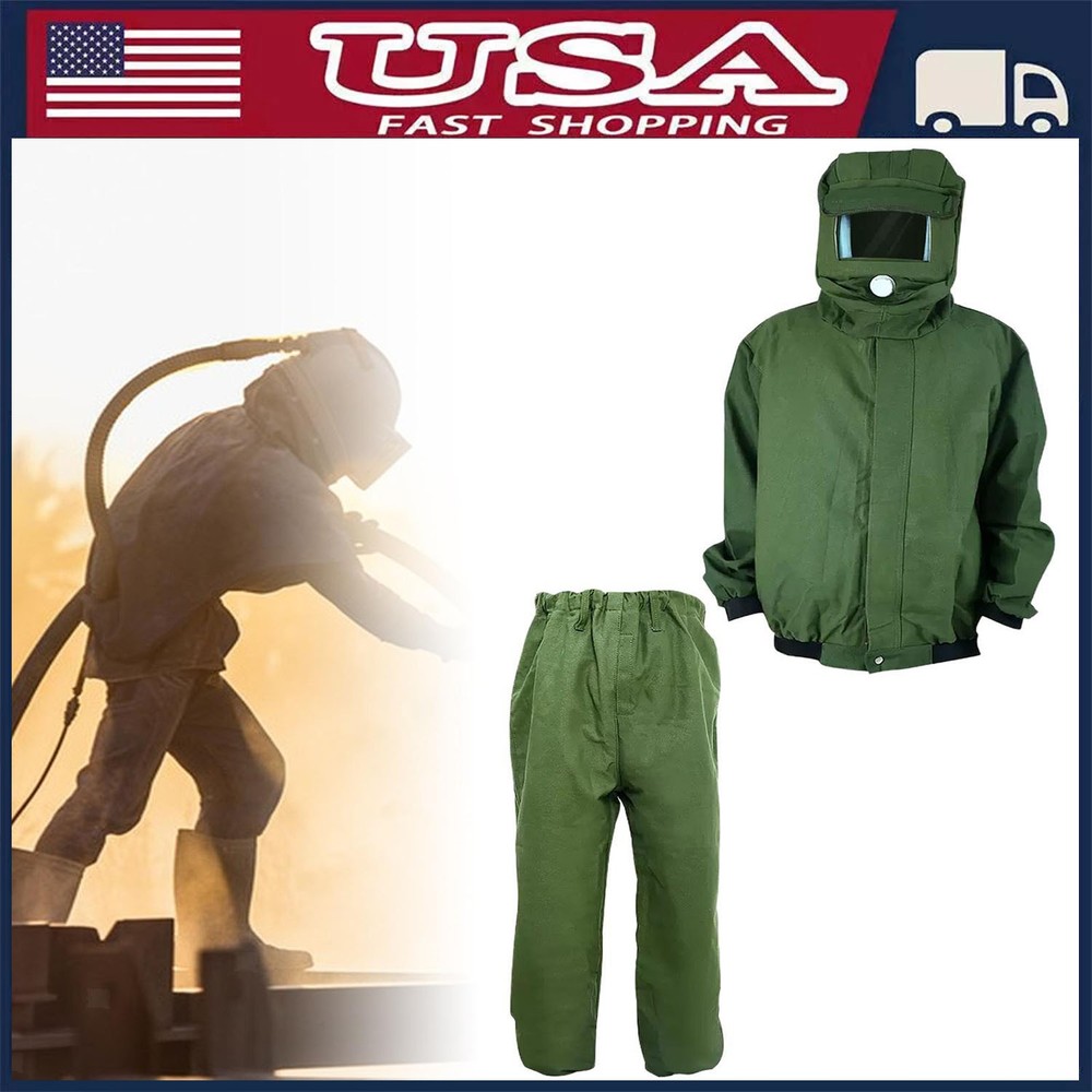 Sand Blasting Suit Protective Hood Splash Work Protection Protective Mask US