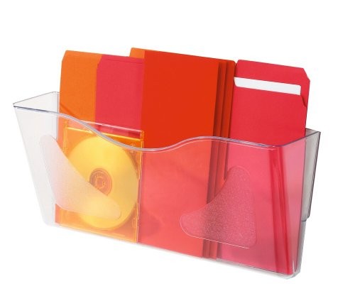 Deflecto DEF73201 Stackable Wall Pocket Clear 7x13x4 in