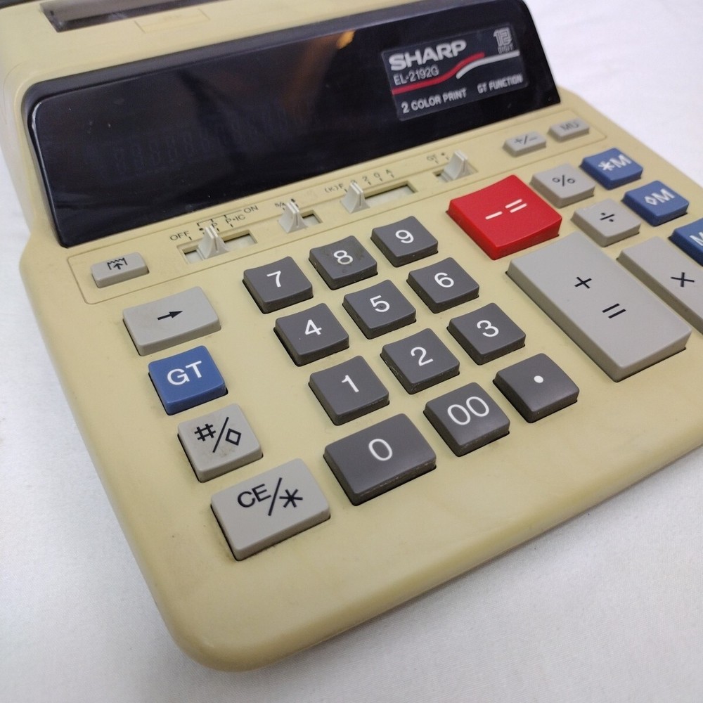 VINTAGE SHARP EL-2192G ELECTRONIC CALCULATING MACHINE- NO PRINTER FUNCTION