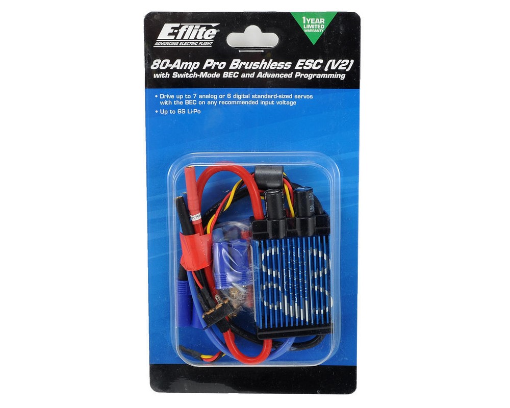 Eflite E-Flite 80 Amp Pro 80A Brushless ESC Speed Control V2 EFLA1080B