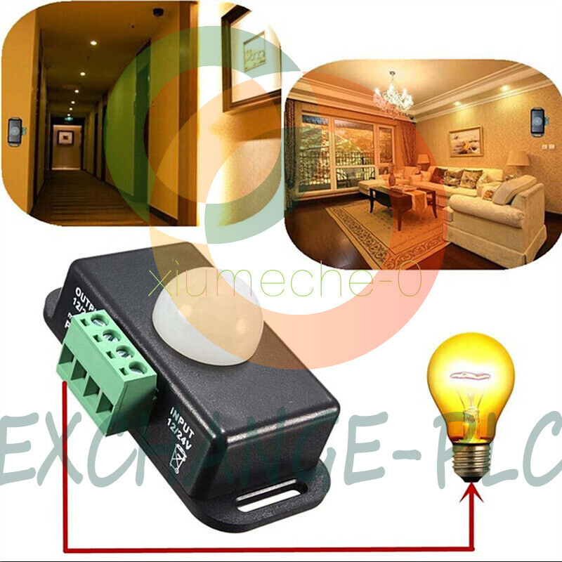 Automatic DC 12V-24V 8A Infrared PIR Motion Sensor Switch For LED light Stylish