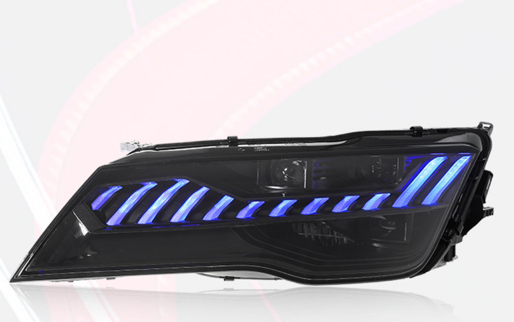 For AUDI A7 RS7 2011-2018 LED DRL Sequential Projector Headlights Assembly Pair