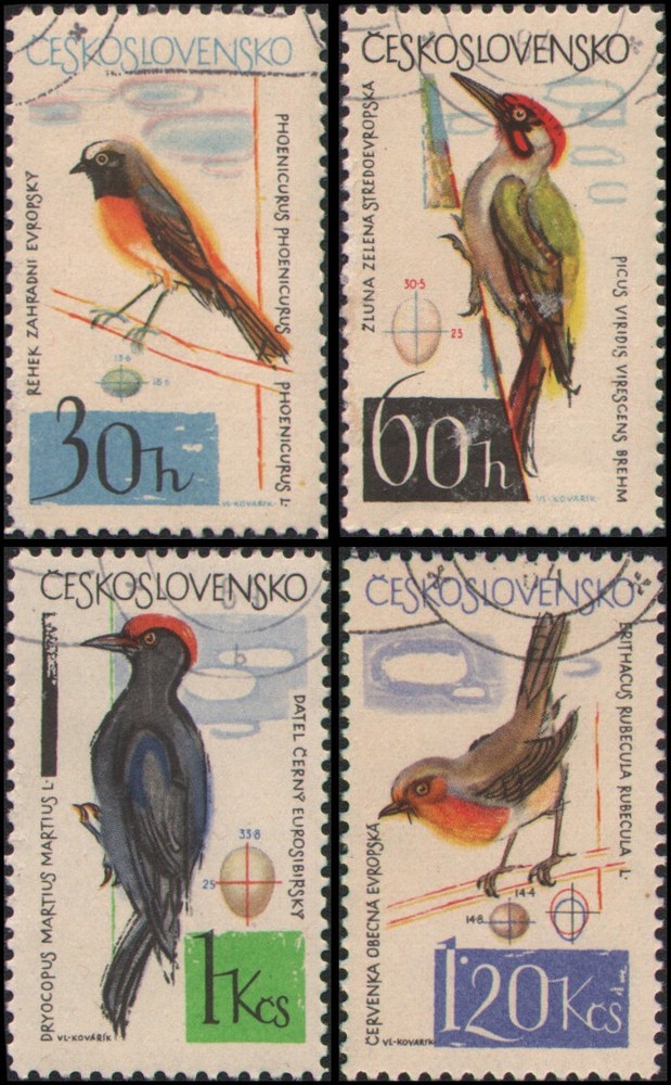 Czechoslovakia #1267//1271 Used