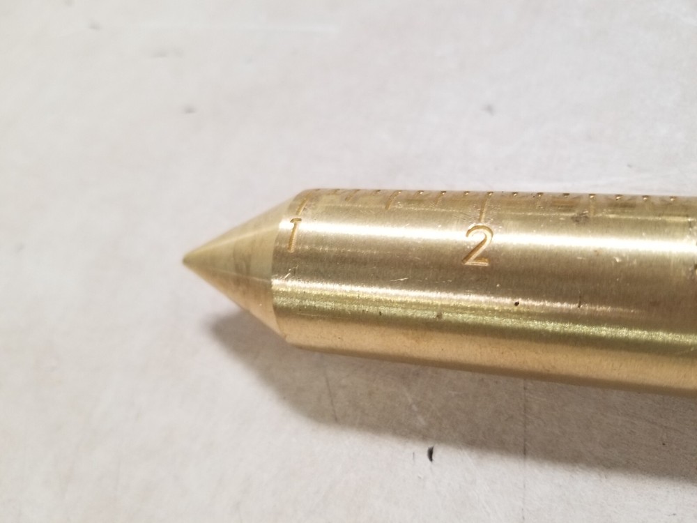 Crescent Lufkin 590G Cylindrical Blunt Point SAE, Solid Brass 6”