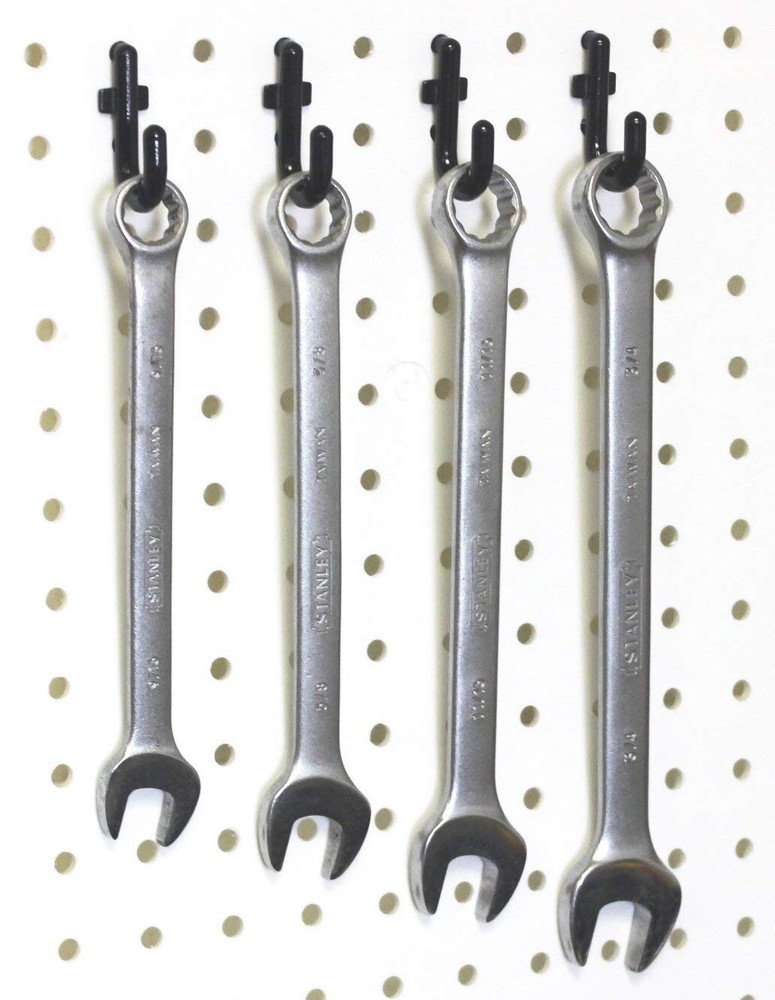 Plastic Black J Hook Peg Board Hook Kit Tool Storage Craft Hooks Pick A Pack