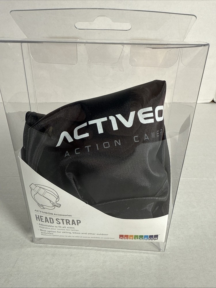 Activeon Adjustable Head Strap for Action Camera New