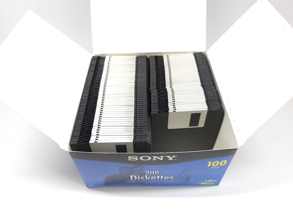 OPEN BOX 87 Sony 100MFD-2HD Micro Floppy Disk Double Sided IBM Formatted 3.5" HD