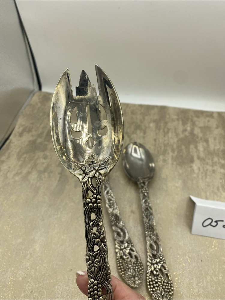 Godinger Made for Neiman Marcus, Grapevine Silver Plated 3 Piece Serving Set 9”