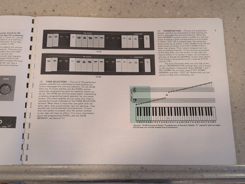 Yamaha CS50 CS60 Polyphonic Synthesizer Instruction Manual