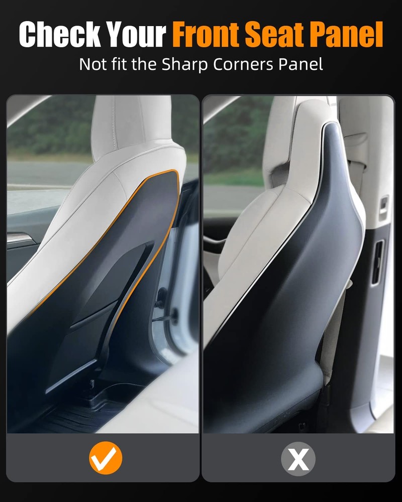 Leather Seat Back Protector Designed for Tesla Model Y Model 3 Model S/X Acce...