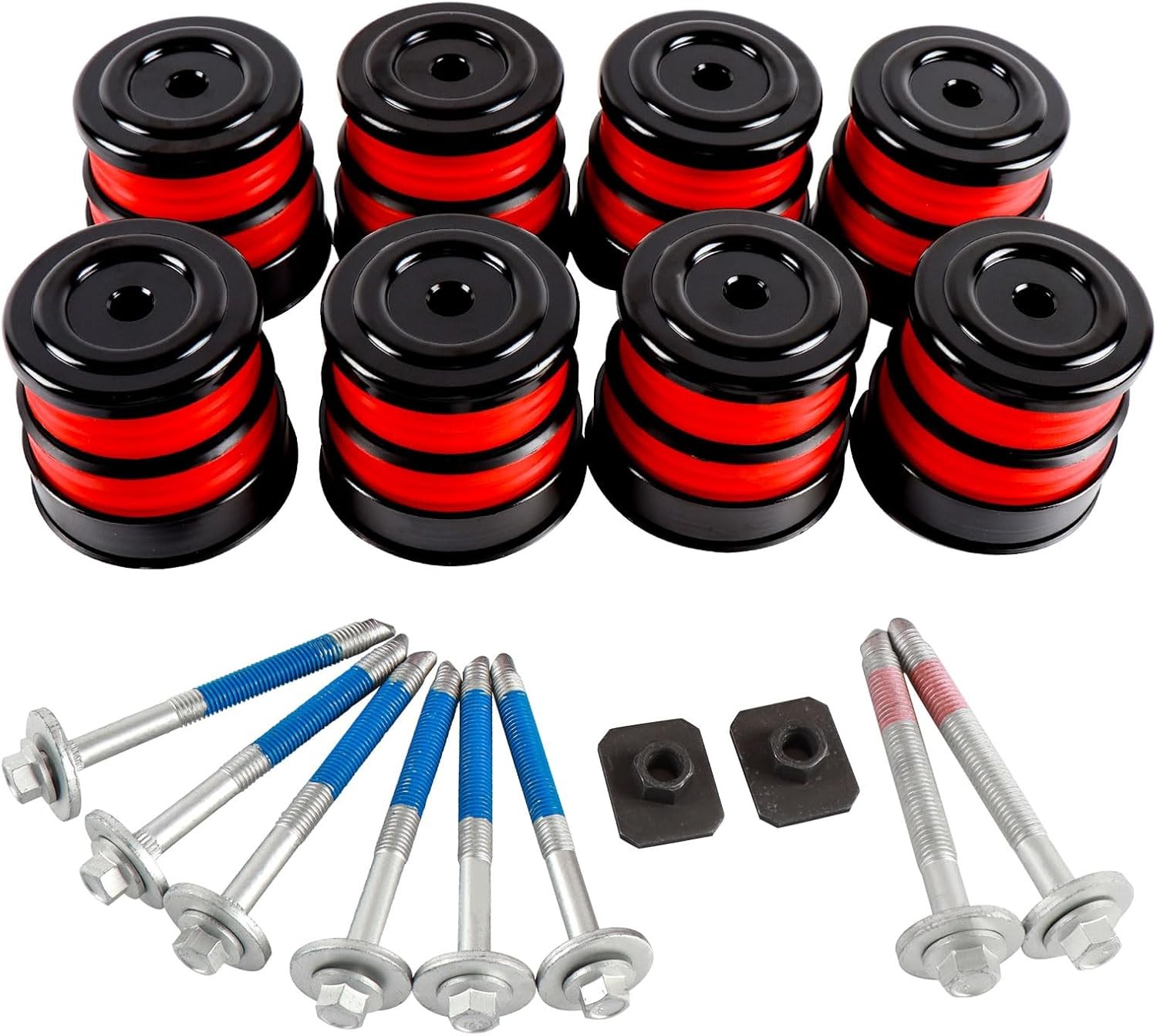 Silicone Body Mount Bushings Bolt Kit For Ford F250 F350 08-16 Crew Cab 2/4WD