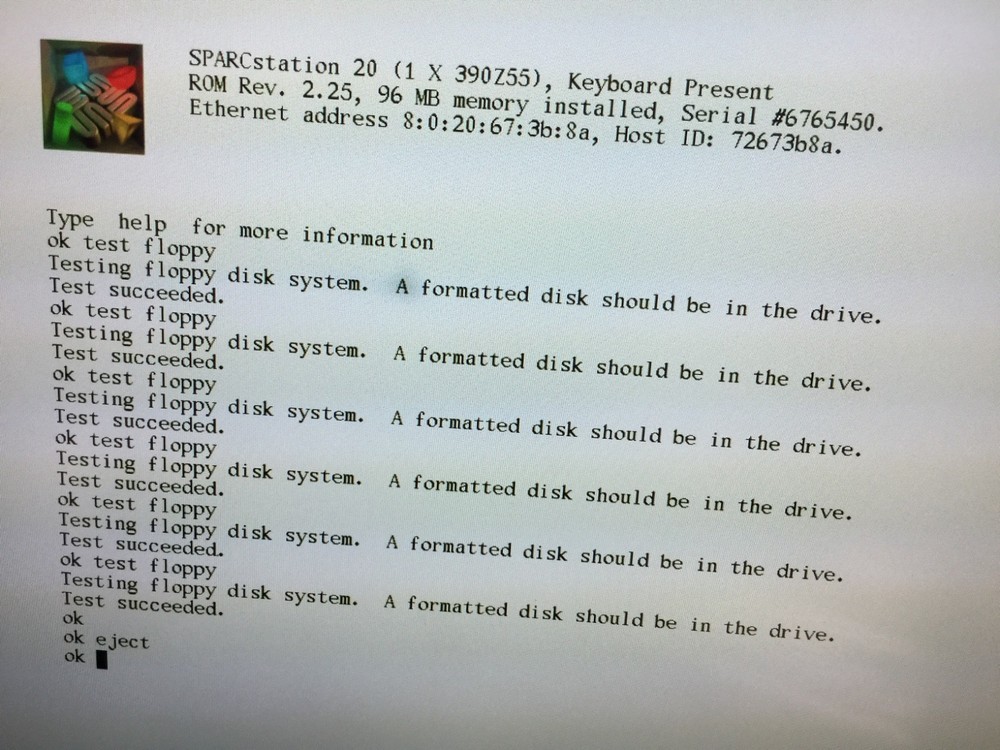 SUN 540-2854 Floppy DRIVE , Test-PASS , W:30d