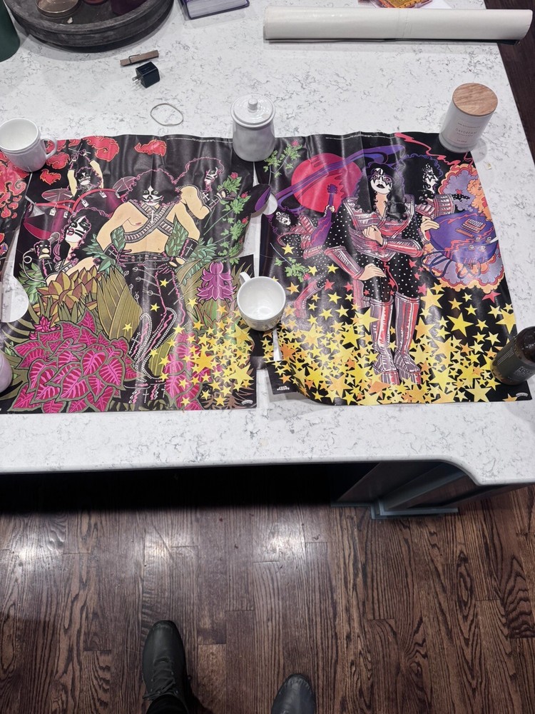 78 KISS Aucoin Mural Art Puzzle Posters Simmons Stanley Criss Frehley Rock Ready