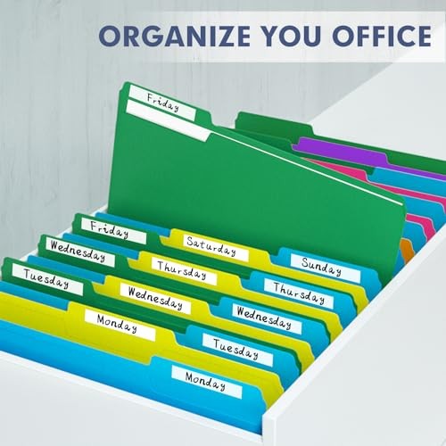 File Folder, 270 Pack Colored File Folder, 1/3 Cut Tabs, Letter Size,