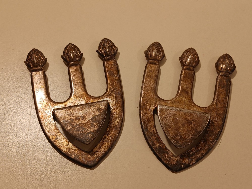 Vintage Sheffield Silver Co Italy Bookmark Spoon Rest Pinecone Acorn Trident