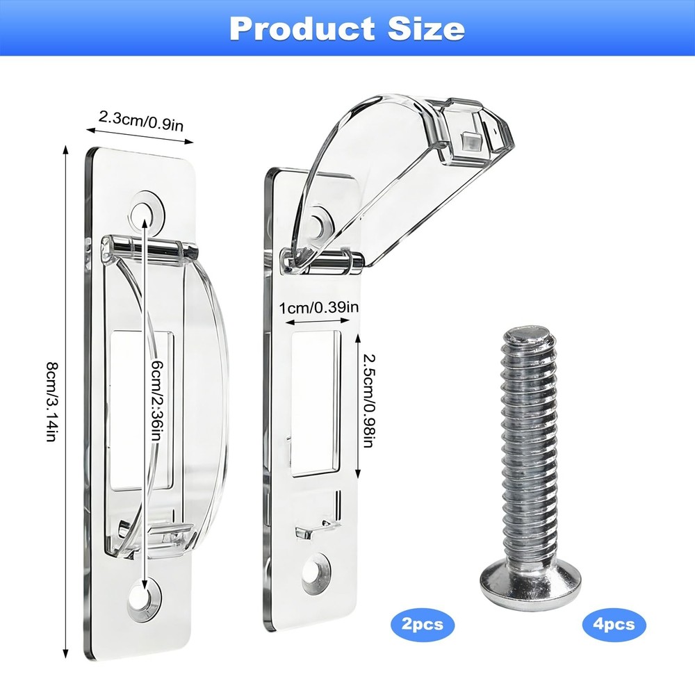 Light Switch Cover Guard, 2 Pack Clear Light Switch Lock, Light Switch Guard,...