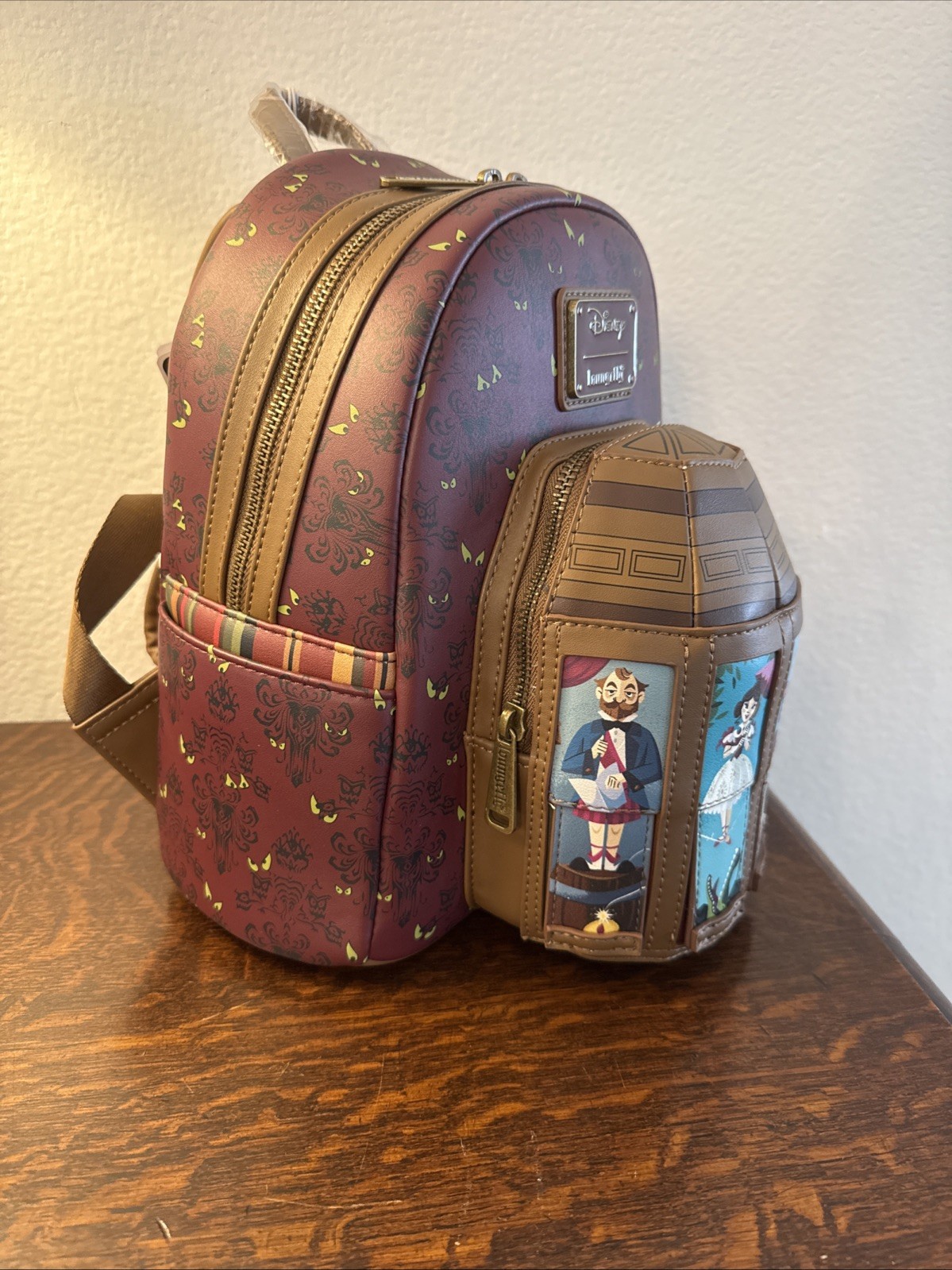 Loungefly Disney Haunted Mansion Stretching Room Moving Portraits Backpack NWT