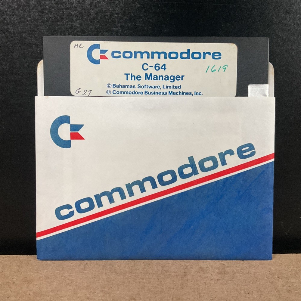 Commodore C-64 The Manager 5 1/4 Inch Floppy Disk 1983