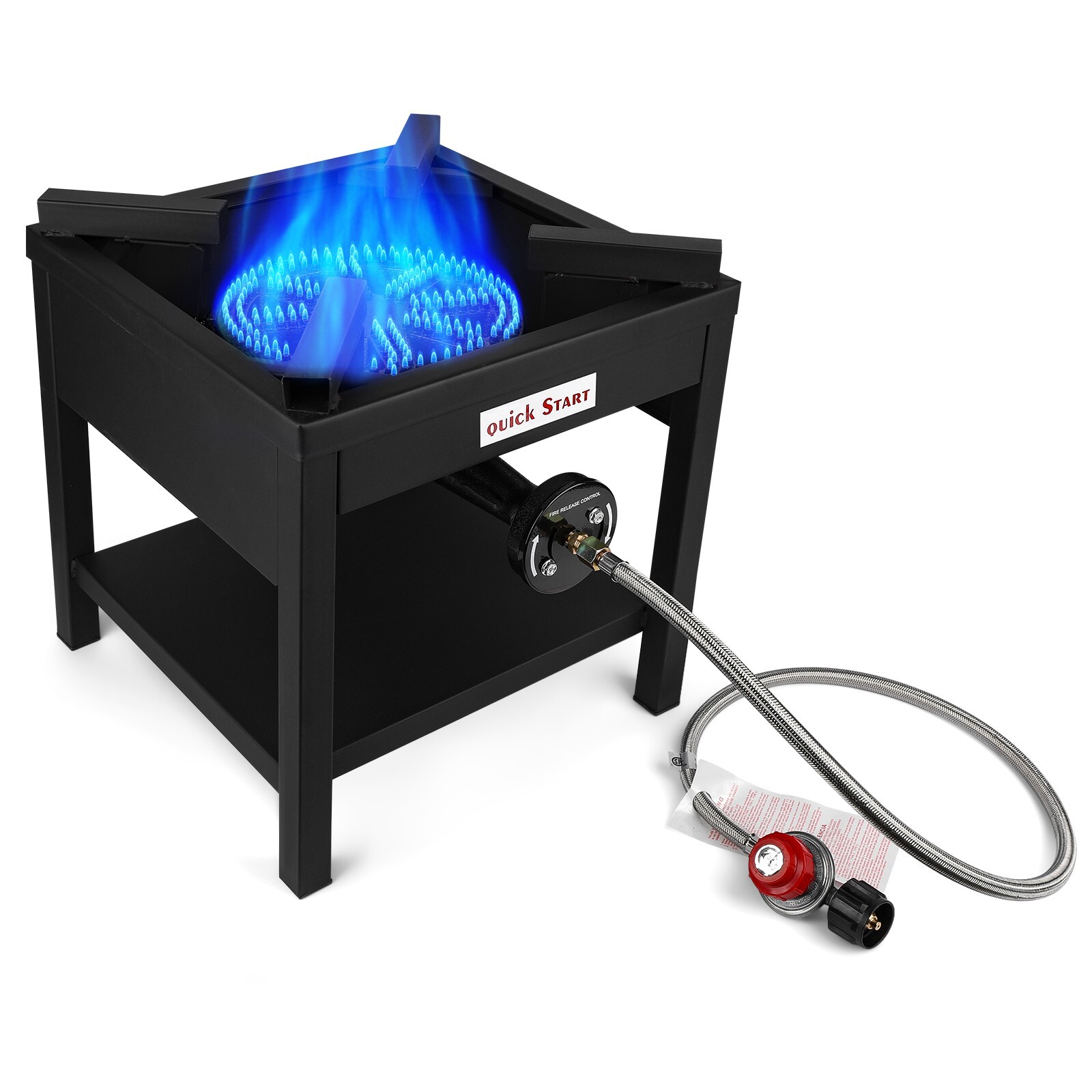 Single Propane Burner Commercial Grade Burner  Heavy Duty Stand - 270,000 BTU