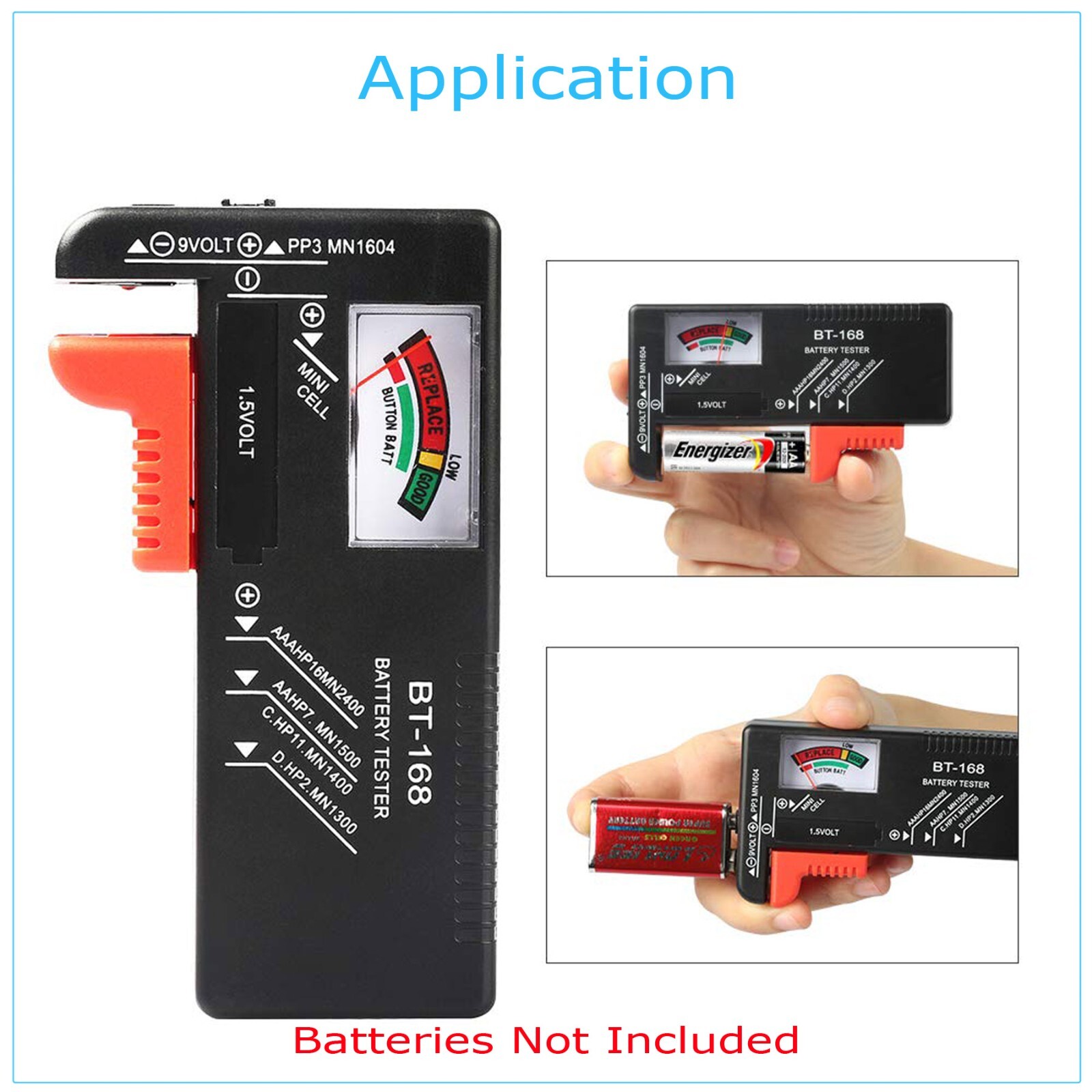 Battery Organizer Case with Tester, Storage Holder for Batteries, Garage Box