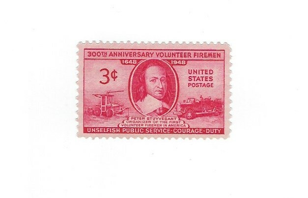 STAMPS US SCOTT 971 "P. Stuyvesant & Fire Engines" 3 CENT 1948 MH
