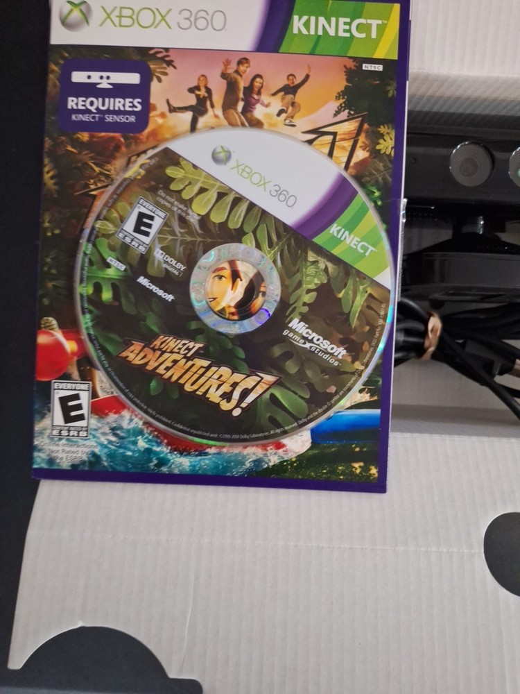 Microsoft Xbox 360 Kinect Sensor Bar w/Kinect Adventures Game