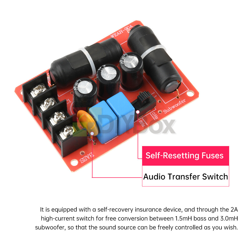 200W Solderless HighPower Speaker Subwoofer Crossover DIY Speaker Divider Module